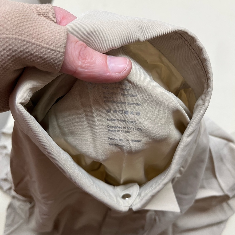 Aday M Something Cool Beige Button Up - image 7